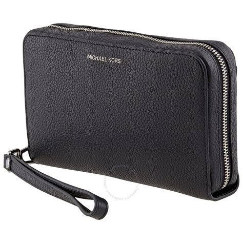 leather zip around wallet michael michael kors|Michael Kors black zipper wallet.